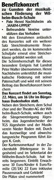 11.03.2009 / B&uuml;rgerblatt Rodgau